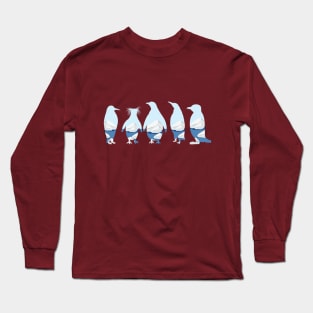 Melting Icebergs as Penguin Silhouettes Long Sleeve T-Shirt